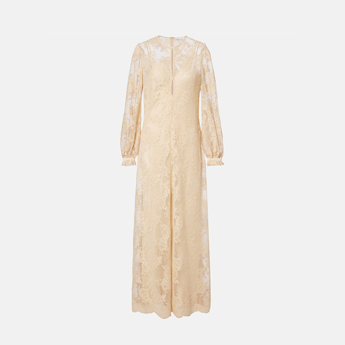 zimmermann indra fitted lace maxi dress